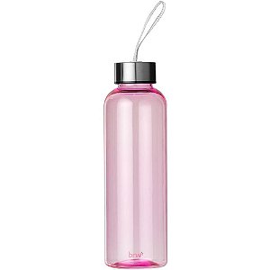 Garrafa Plástica com ALÇA 500ML Rosa Pastel