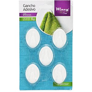 Gancho Plástico KIT 4X3CM 5 PCS com 05