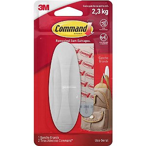 Gancho Plástico Command Designer Grande com 1 Unidade