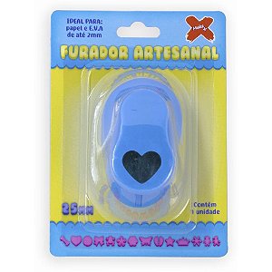 Furador Papel e EVA Jumbo Coração 25MM