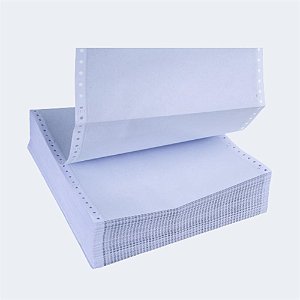 Formulário Contínuo Razão 1 Via 80 Colunas 56G Branco - Caixa com 6000