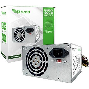 Fonte de Alimentação ATX 200W Real Bivolt - Green