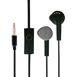 Fone de Ouvido P2 Estéreo com Atendimento - Cores Preto ou Branco Sortidas