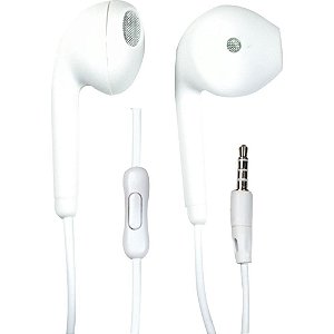 Fone de Ouvido P2 Estéreo com Atendimento PRETO/BRANCO