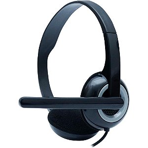 Fone de Ouvido com Microfone Headset CALL Meet Preto Cabo 1,3M