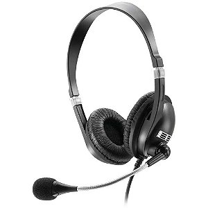 Fone de Ouvido com Microfone Headphone P2 Acoustic Preto AJ
