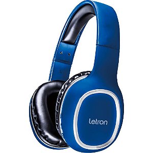 Fone de Ouvido Bluetooth Headphone Letron Mood Azul com Microfone