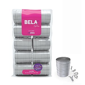Fitilho 5MM X 50M Prata Pacote com 10