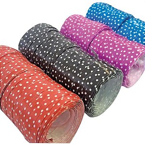 Fitilho 5MM X 50M Fita Colorida com Poá Pacote com 10 Unidades