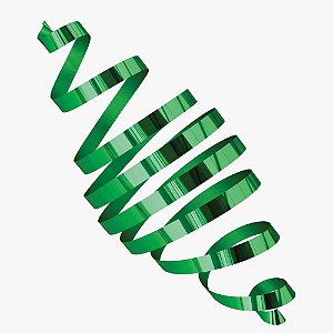 Fitilho 5MM X 20M Metalizado Verde Pacote com 10 Unidades