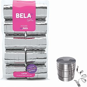 Fitilho 5MM X 20M Metalizado Prata - Pacote com 10 Unidades