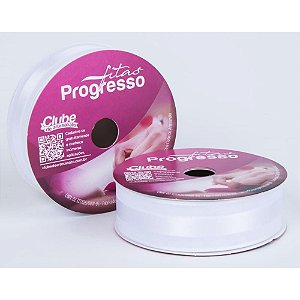 Fita Voal com Cetim 22MM 10M Branco (7891521461240)