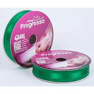 Fita Voal com Cetim 15MM 10M Verde Bandeira (7891521880232)