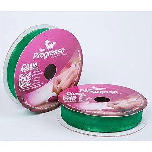 Fita Voal com Cetim 15MM 10M Verde Bandeira