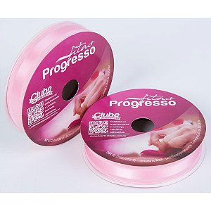 Fita Voal com Cetim 15MM 10M Rosa Claro (7891521461103)