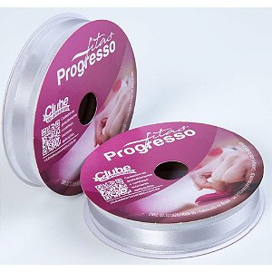 Fita Voal com Cetim 15MM 10M Prata