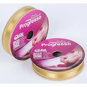 Fita Voal com Cetim 15MM 10M Ouro (7891521461042)