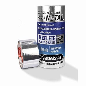 Fita para Empacotamento Qualitape 48MMX40M Metalizada PCT com 04
