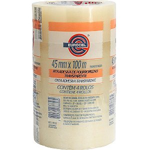 Fita para Empacotamento PP 33 45MMX100M Transparente PCT com 04