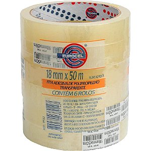 Fita para Empacotamento PP 33 18MMX50M Transparente PCT com 06