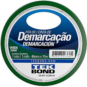 Fita para Demarcação de Solo PVC Verde 48MM X 15M