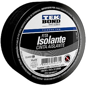 Fita Isolante 19MMX5M Preta USO Geral
