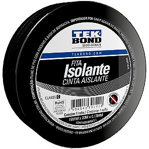 Fita Isolante 19MMX20M Preta USO Geral