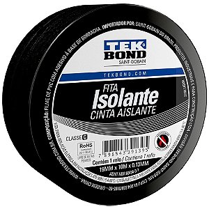 Fita Isolante 19MMX10M Preta USO Geral