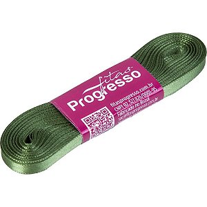 Fita de Cetim 7MM 10M Verde Militar
