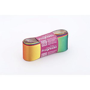 Fita de Cetim 38MM 10M Multicolor ARCO IRIS