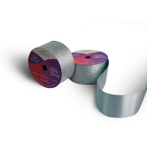 Fita de Cetim 38MM 10M Lurex Tiffany