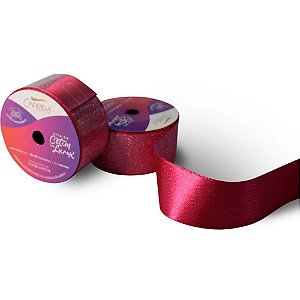 Fita de Cetim 38MM 10M Lurex PINK