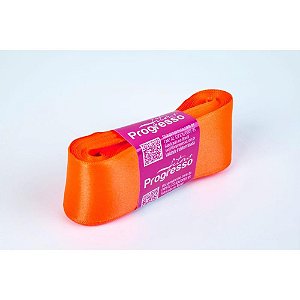 Fita de Cetim 38MM 10M Laranja Neon 278