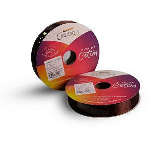Fita de Cetim 22MM X 50M Marrom Café