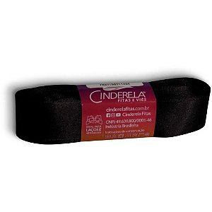 Fita de Cetim 22MM 10M Preto