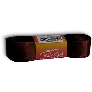 Fita de Cetim 22MM 10M Marrom