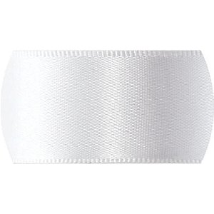 Fita de Cetim 22MM X 10M Branco 201 - Poliester