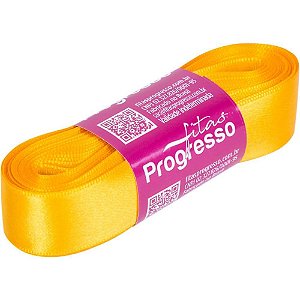 Fita de Cetim 22MM 10M Amarelo Ouro 038