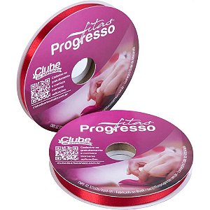 Fita de Cetim Simples Face Poliéster 10MM X 50M Vermelha