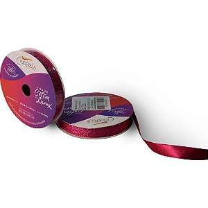 Fita de Cetim 10MM 10M Lurex PINK