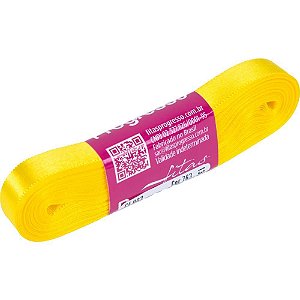Fita de Cetim 10MM 10M Amarelo Gema
