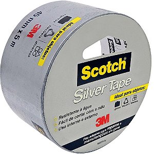 Fita de ALTA Resistência Silver Tape 3M SCOTCH 3939 - 45MM X 5M
