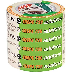 Fita Crepe 720 ALTA Performance 18MM X 50M - Pacote com 6 Unidades