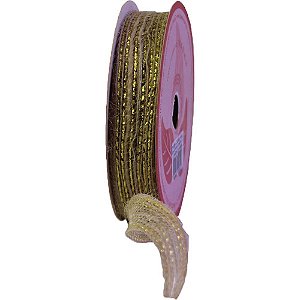 Fita ARAMADA de Juta 20MMX10M CRU com Dourado