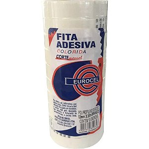 Fita Adesiva PP 2000 12MMX30M Branca PCT com 10