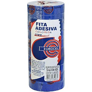 Fita Adesiva PP 2000 12MMX30M Azul PCT com 10