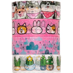Fita Adesiva Decorada Washi Tapes 15X5 PETS BLCOM 04