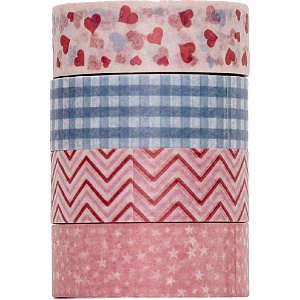 Fita Adesiva Decorada Washi Tapes 15X5 HAND CRAFT BLCOM 04