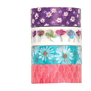 Fita Adesiva Decorada Washi Tapes 15X5 Floral (S) BLCOM 04
