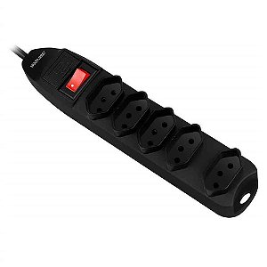 Filtro de Linha 5 Tomadas Preto Bivolt Multilaser